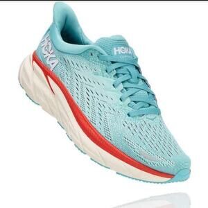 Nwot ▶️ Hoka ◀️ Clifton 8 Running Shoes Aquarelle/Eggshell Blue